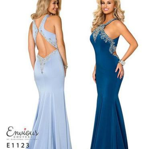 EnviousEmbellished High neckline Gown